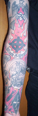 iron cross tattoo elbow