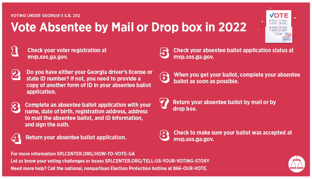 Georgia absentee voting instructions March 2022